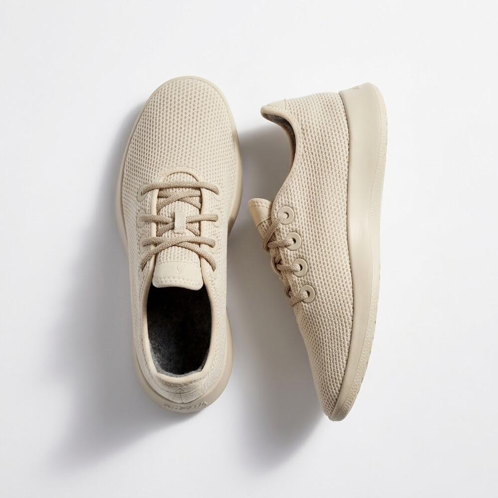 Allbirds Tree Fiber Knit Low Top Walking Sneaker Wheat Tan Beige Womens 9